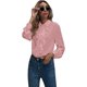 thumbnail image 1 of Blusa de gasa de manga larga con botones y volantes de loto para mujer Rosa bebé CH Rosa bebé CH Xishao ropa, 1 of 2