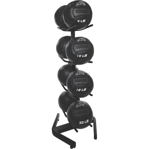 Champion Sports U-Ring Double Medicine Ball Storage Tree Stand Rack