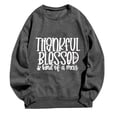 thumbnail image 4 of Women Oversize Sweatshirts Long Sleeve Crewneck Letter Printed Lightweight Loose Sweatshirts Blouse Top Cute Sweatshirt for Women Jogging Outfits Women Set Ladies Athletic Hoodies Athletic Wear, 4 of 6