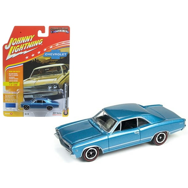 Johnny Lightning 1967 Chevrolet Chevelle Blue Muscle Cars USA 1/64 Diecast Model Car