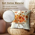 thumbnail image 5 of Autumn Flower Throw Pillow Covers 16 x 16 Inches Set of 2,Watercolor Orange Floral Jar Fall Seasonal Pillowcase Square Cushion Cover for Home Living Room Bed Sofa Car, 5 of 6