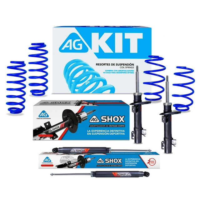 Kit Deportivo AG para Auto Delanteros y Traseros para Volkswagen Vento 2008 a 2020 8 Piezas Nuevos