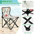 thumbnail image 4 of WOBOGO Adorable Cartoon Santa Claus Faces Camping Chair Convenient Four Corner Backrest Folding Stool Can Hold Up to 220lbs, 4 of 8