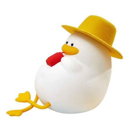 

Garhelper Duck Night Light For Kids Portable Silicone Bedside Lamp With Timer And Colorful LED Light Gift