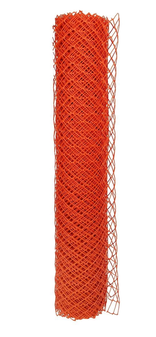 BOEN 4' x 50' Extra HD Orange Diamond Grid Plastic Snow Safety Barrier Fence