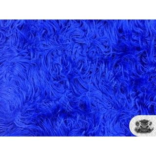 FREE SHIPPING!!! Royal Blue Faux Fur Fabric Long Pile Mongolian by Half Yard