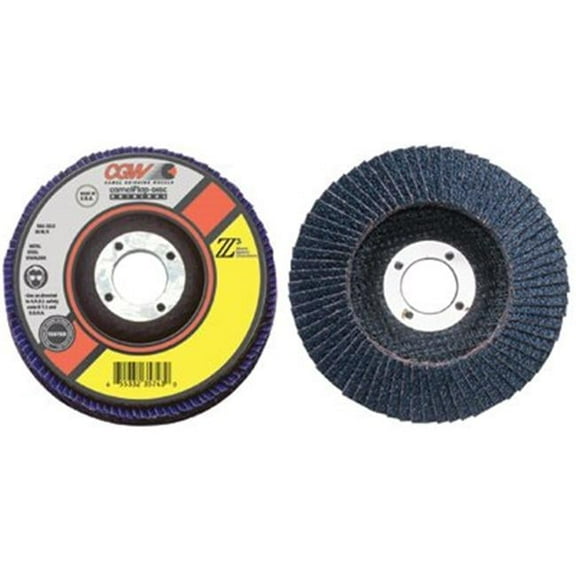 CGW 4-1/2" x 5/8-11 Flap Disc Wheel 40 Grit Zirconia Metal/Stainless Steel USA