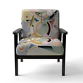 thumbnail image 4 of Designart "Pastel Deco Artistry III" Purple Modern Upholstered Accent Chair - Modern Arm Chair For Bedroom, 4 of 5