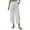 White, variant on Dealovy Capri Pants for Women Summer Casual High Waisted Capris Straight Wide Leg Cropped Beach Trousers