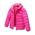 thumbnail image 2 of Unisex Kids Coat Boys Girls Puffer Jacket Winter Warm Insulated Lightweight Packable with Zip Pockets Outerwear Hot Pink 13-14 Y, 2 of 7