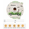 thumbnail image 6 of 15 Inch Round Placemats Set of 4, Easter Non Slip Heat Insulation PP Table Mats, Spring Truck Rabbit Flowers Eggs Green Check Washable Place Mats for Kitchen Dining Party Table Decor, 6 of 7