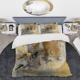 thumbnail image 2 of Designart "Beyond The Canvas Yellow and Grey II" Abstract Painting Bedding Covert Set - Modern Yellow Abstract Bed Set With 1 Sham, 2 of 6
