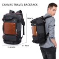 thumbnail image 2 of Mochila KAKA para hombre, bolsa de viaje Carry On Weekender negra 15.6 pulgadas, 2 of 6