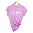 thumbnail image 1 of Nuevo estilo de pareja de algod贸n puro, camiseta estampada a la moda, ropa holgada de manga corta para mujer, 1 of 4