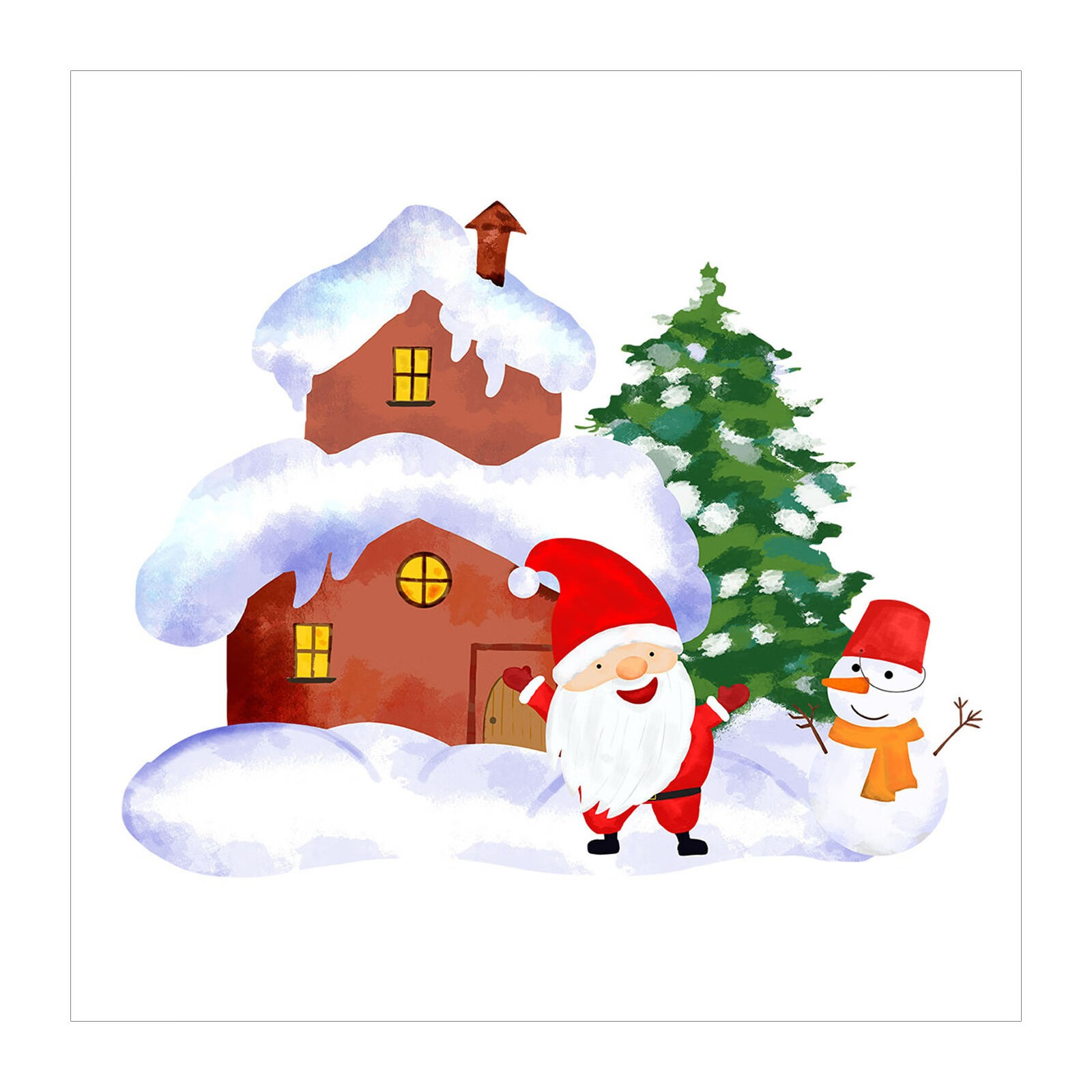 Ran Christmas Decorations Wall Stickers Removable Wall Art Decals Party