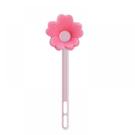 

Cup Brush with Handle Soft Touch Kitchen Glassware Sponge Puff Cup Brush Small Flower Bottle Brush 9