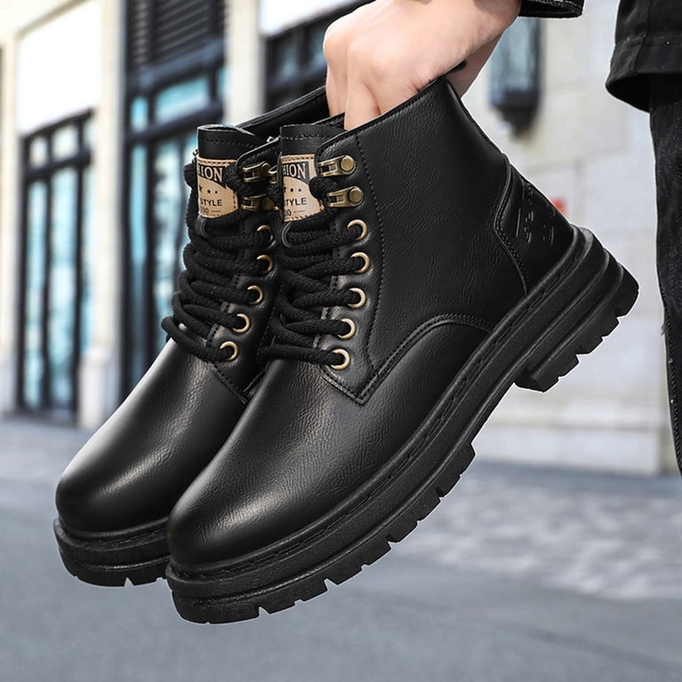 Waterproof Black Men\'s Lace-Up Ankle Boots Hunter Black Neoprene Lace Up Ankle Boots Waterproof Mens 12  main image 4