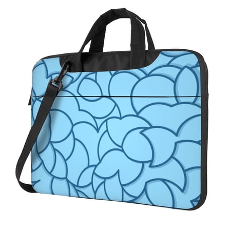 Blue Abstract Curve Laptop Bag, 15.6 inch Laptop or Tablet, Business Casual Laptop Bag