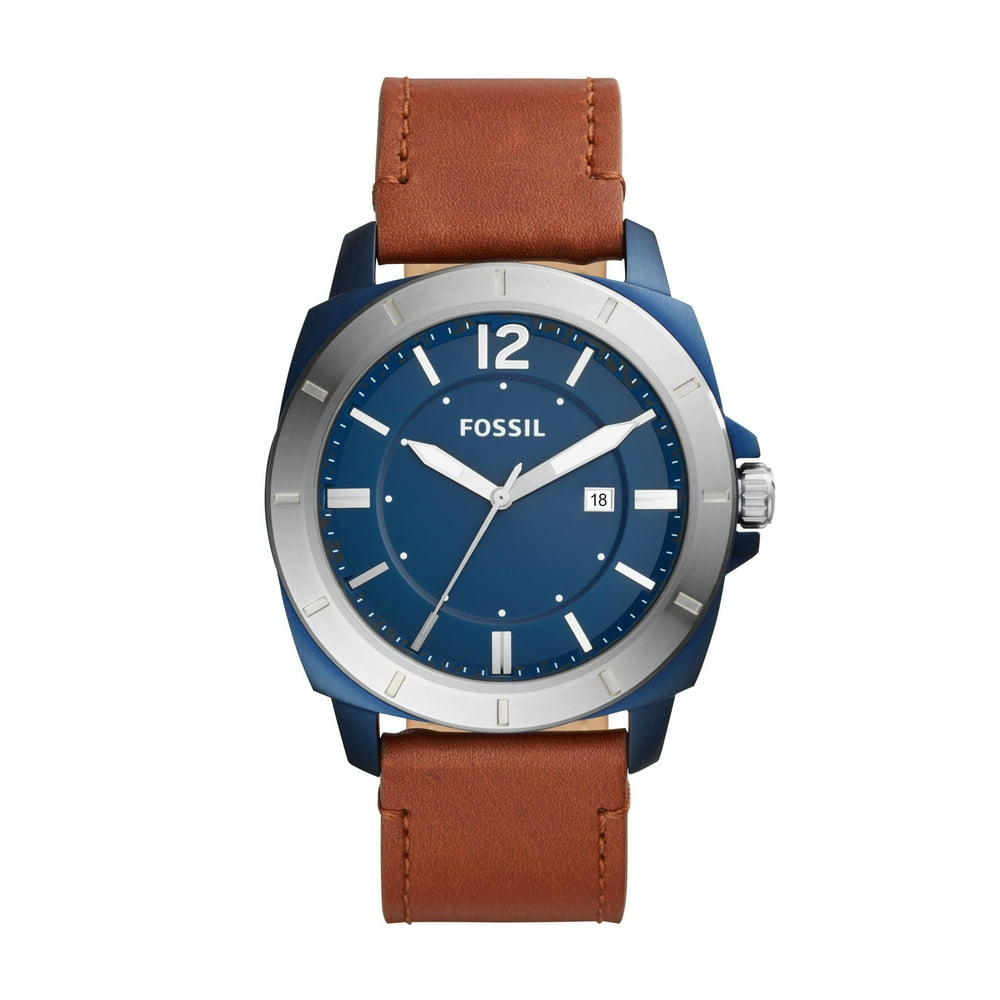 Fossil Fossil Men's Privateer Sport ThreeHand Date Brown Leather