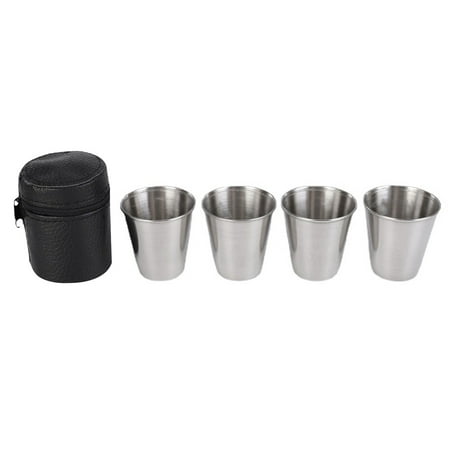

NUOLUX Cups Shot Cup Glass Glasses Metal Drinking Steel Stainless Mug Coffee Beer Camping Tumblers Mugs Travel Unbreakable