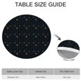 thumbnail image 6 of Dark Blue Sun Moon Pattern Round Fitted Tablecloth with Elastic Edge,Dining Table Cover Waterproof,Outdoor Round Tablecloth for Camping,Dining,Indoor and Outdoor, 6 of 7
