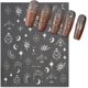 thumbnail image 3 of 3 PCS 3D Nail Stickers for Nail Art, Rose Gold Stickers Sun Moon Star Nail Decals Self-Adhesive Heart Nail Art Supplies for Women's Nail DIY Decoratio, 3 of 4