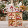 thumbnail image 1 of Adornos navideños, juego de 12 colgantes de madera, muñeco de nieve, Papá Noel, adornos para árbol de Navidad, caja con estampado a color, decoración para festivales., 1 of 6