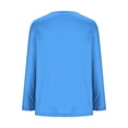 thumbnail image 3 of Hauts pour Femmes Grande Taille, Chemises Décontractées à Manches Longues Coupe Décontractée, Blouses à Col Rond T-Shirt Surdimensionné Confortable, Tenue d'Intérieur Tendance 2026 pour Usage Quotidien, 3 of 6