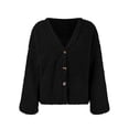 thumbnail image 4 of Gvmfive Women Long Sleeve Button Sherpa Jacket Winter Warm Fleece Coat, 4 of 6