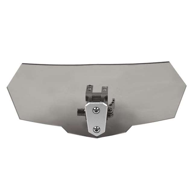 Deflector de viento universal para parabrisas de motocicleta, ajustable y con flujo de aire (negro)