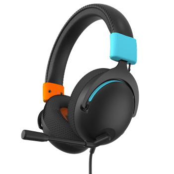 onn. Wired Video Gaming Headset with 3.5mm Connector, Flip-to-Mute Mic, Lightweight Steel, For Nintendo Switch 2