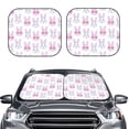 thumbnail image 2 of Xecao Heart Rabbit for Foldable Car Sun Shades (2-Pack) offer sun protection with an easy-fold design for convenient windshield shading., 2 of 7