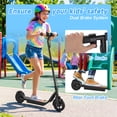thumbnail image 4 of PORORO HC01 Electric Scooter for Kids, 250W Kids Electric Scooter Max Speed 9 MPH & 10-15 Miles, Gift for Kid Ages 8 +, Black, 4 of 9