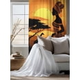 thumbnail image 4 of Sheer Curtains 72 Inches Long, Africa Black Women Semi Sheer Curtains Light Filtering Window Treatment, African Native Ethnic Sunset Privacy Voile Drapes for Living Room Bedroom 52x72 Inch, 4 of 7