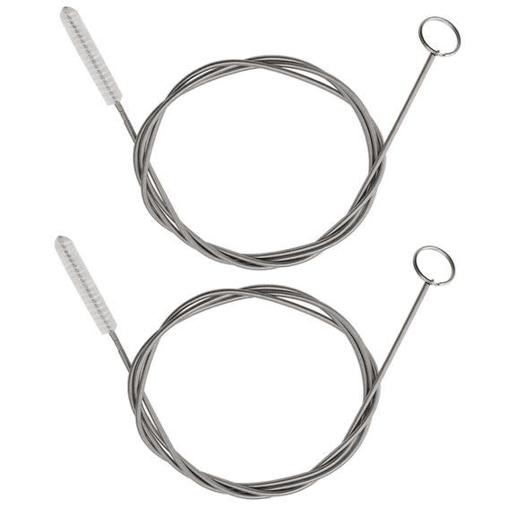 2 Pack 60 Inch Long Flexible Tube Cleaning Brush, Stainless Steel and Nylon Bristles, Suitable for Home Kitchen, Fish Tank, Water Pump Accessories, and More