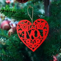 Matoen 10 Pieces Valentine's Day Heart Ornament Felt Heart Shaped Hanging Decoration for Valentines Day Wedding Party Tree Ornaments