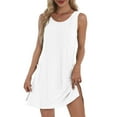 thumbnail image 2 of Dresses! Xqxayjr Summer Sundresses with Pockets for Women Eyelet Short Casual Loose 2025 Tank Tshirt Dresses Sleeveless Mini Swing Flowy Cute Holiday Vacation Dress, 2 of 9