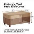 thumbnail image 2 of Classic Accessories Veranda's Best Waterproof Rectangle/Oval Patio Table Cover with Umbrella Hole, 72 x 44 x 24 Inch, 2 of 6