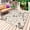 Brown, khaki, linen, variant on Orange Grey Botanical Outdoor Rug 6x9 Ft - Reversible Patio Rug Outdoor Camping Rugs, Rustic Country Spring Floral Summer Leaf Indoor Outdoor Area Rugs, Non-Slip Outdoor Carpet Runner for Deck/Porch