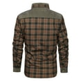 thumbnail image 5 of Fexilor Men's Corduroy Plaid Sherpa Lined Flannel Shirt Jacket Fleece Coat,Size S-3XL, 5 of 6