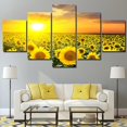 thumbnail image 1 of 5 Panel Abstract Music Notes Poster Picture Printing Canvas Painting Wall Artwork, Modern HD Creative Modular Canvas GIclee Art Home Wall For Living Room Office Decoration(40"Wx22"H Frame), 1 of 7