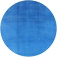 thumbnail image 1 of Ahgly Company Machine Washable Indoor Round Industrial Modern Neon Blue Area Rugs, 7' Round, 1 of 7