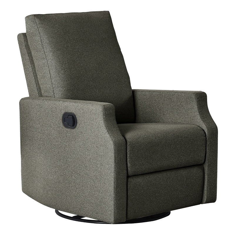 Westwood Design Louie Fabric Manual Swivel Glider and Recliner in Slate