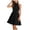 Black, variant on Faraee Girl's Halter Neck Sleeveless Summer Dress Smocked Waist A-line Sundress Tulle Mini Swing Pleated Skirt with 3 Layers Navy 11-12 Years