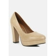 thumbnail image 2 of Whitley Croc Texture High Block Heel Pumps, 2 of 10