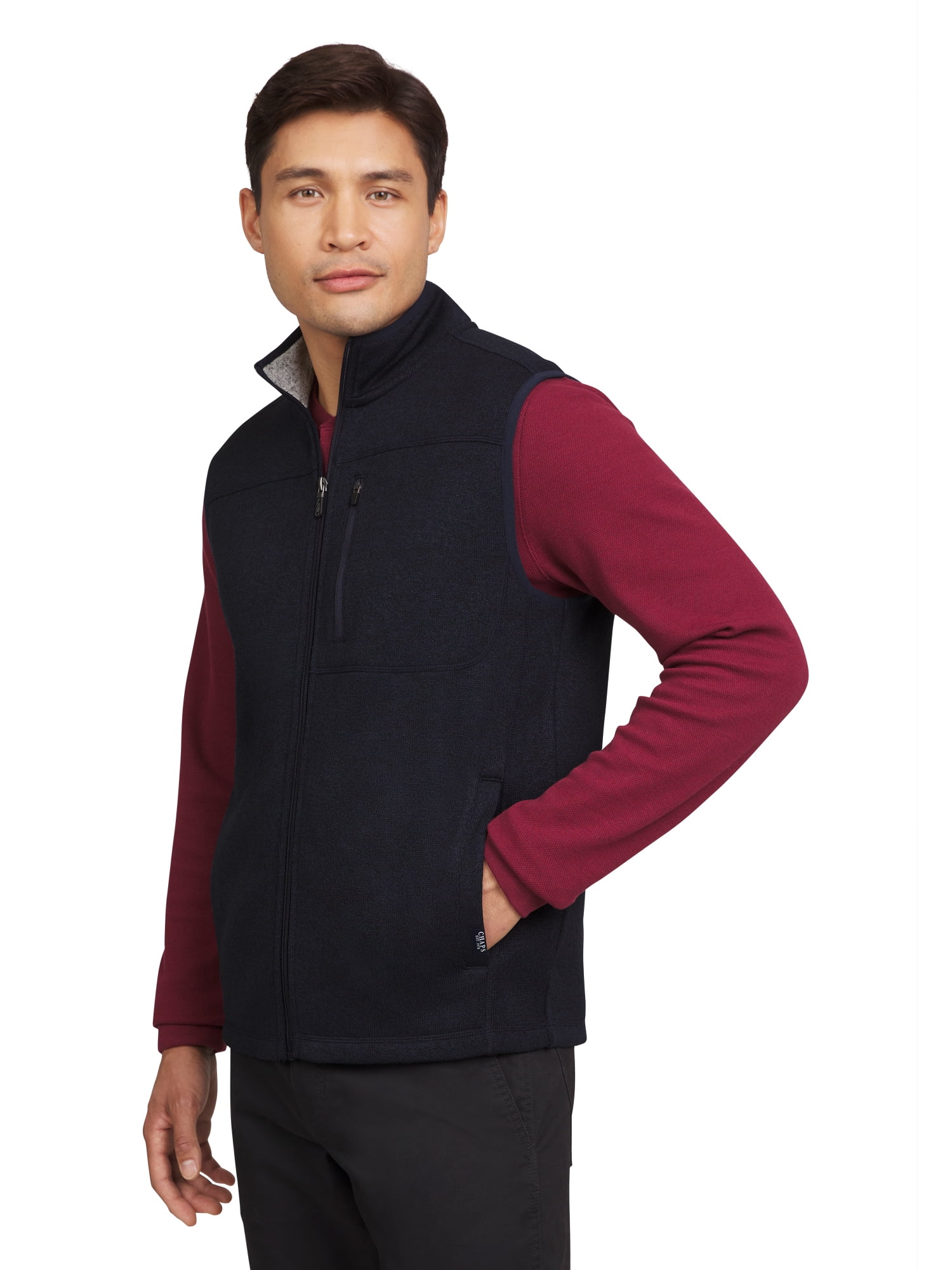 Chaps Men's & Big Men's Zip Up Sweater Fleece Vest