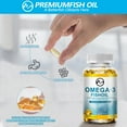 thumbnail image 4 of Minch Deep Sea Fish Oil Capsule Triple Strength Omega3 Support Ventricle & Brain Healthy Immune, 120Pcs, 4 of 6