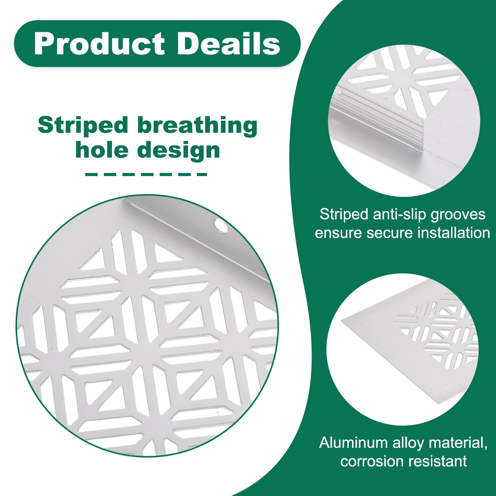Uxcell 20 x 3 Inch Door Air Vent Cover, 1 Set Heavy Duty Aluminum Ventilation Cover Louvered with 4 Mounting Screws for Cabinet Wardrobe Door, Matte color
