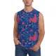 thumbnail image 1 of Fotbe Chicken and Rooster Men's Camiseta sin Mangas Estampada para Hombres, Playera Casual para Gimnasio, Entrenamiento, Playa-Medium, 1 of 7
