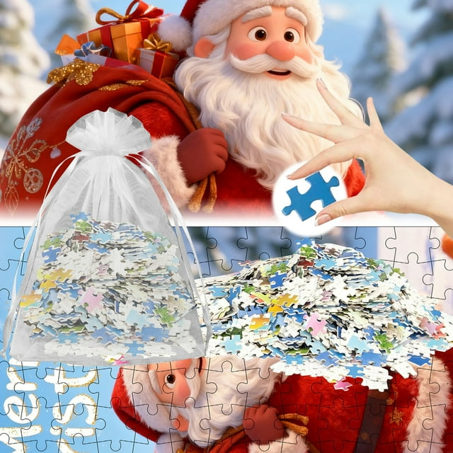 Christmas Puzzle For Children 130 Pieces Holiday Family Gift Paper Activity Game